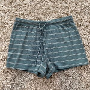 Womens colsie blue and white striped sleep shorts size medium